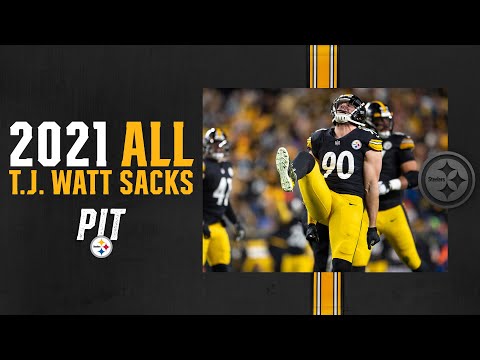 2021 Highlights: All 2021 Season T.J. Watt Sacks | Pittsburgh Steelers video clip