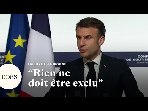 Ukraine : Emmanuel Macron n'exclut pas l'envoi de troupes au sol