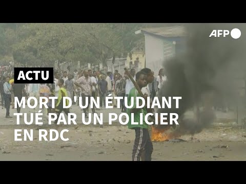 RDC: manifestation après la mort d'un étudiant tué par un policier | AFP