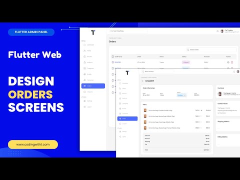 Flutter E-Commerce Admin Panel: How to Create a Orders Table Screen in Flutter web | eCommerce App