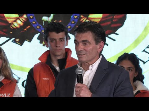 Bolivian president-elect Rodrigo Paz speaks to crowd of supporters in La Paz | AFP