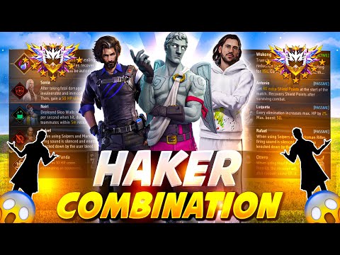 BR RANK NEW HAKER COMBO | br rank best character combination | best character skill for br rank