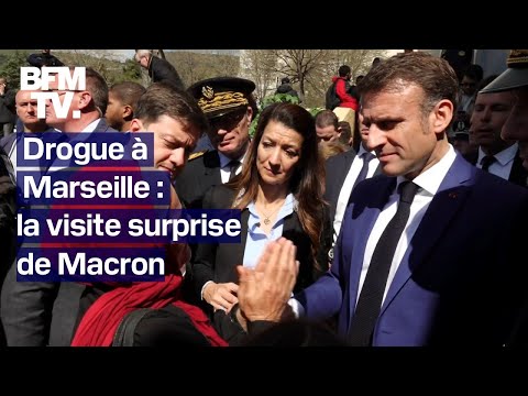 Drogue à Marseille: la visite surprise d'Emmanuel Macron
