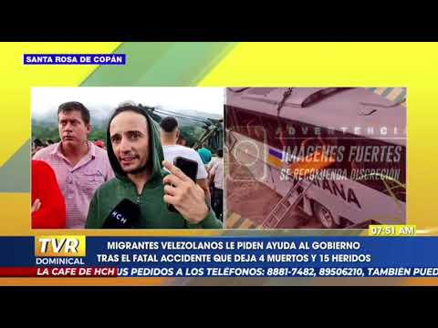 Migrantes relatan los minutos de terror que vivieron en el accidente vial en Santa Rosa de Copán