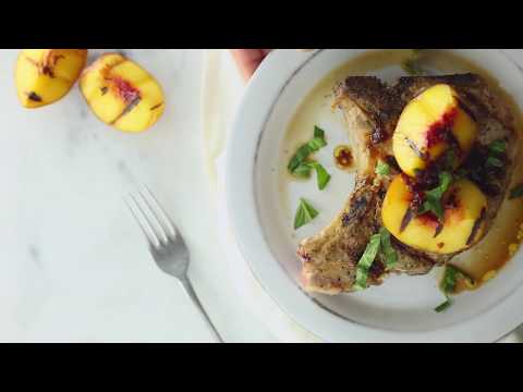 Pork Chops With Grilled Peaches Is the Flavor Combo Your Weeknight Dinner Needs