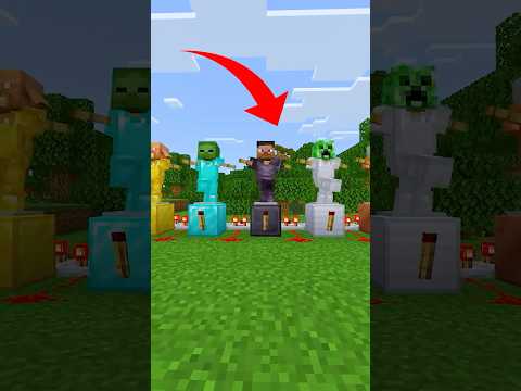 SOPORTES de ARMADURAS Bailantes en Minecraft #shorts