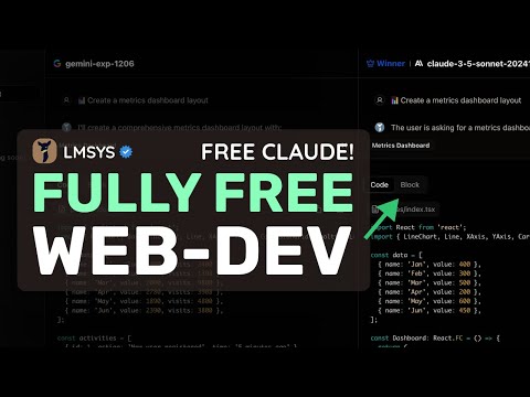 WebDev: This FREE AI Coder BEATS V0, Bolt & Has 3.5 SONNET, GPT-4O & More FOR FREE!