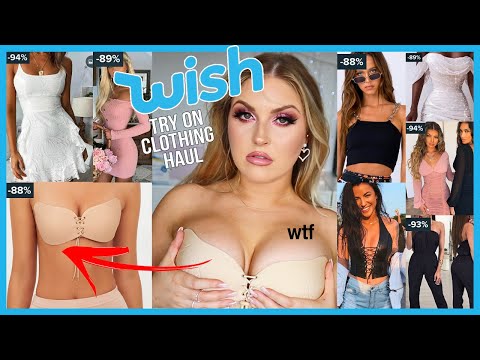 trying on WISH APP clothing! ? shocked af not even clickbait