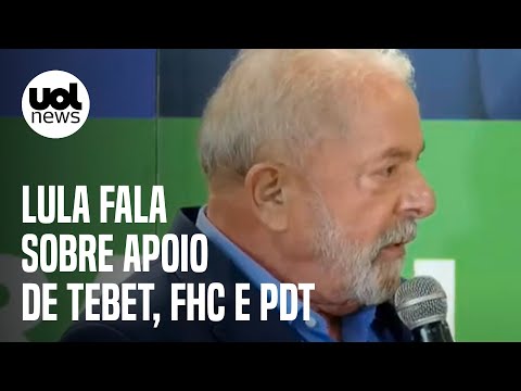 Lula comenta alianças com Tebet, FHC e PDT de Ciro Gomes no 2º turno contra Bolsonaro