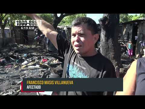 Familia que perdió todo en voraz incendio claman por ayuda, en Bo. Las Torres, Managua - Nicaragua