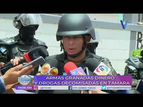 Armas granadas dinero y drogas decomisadas en Támara