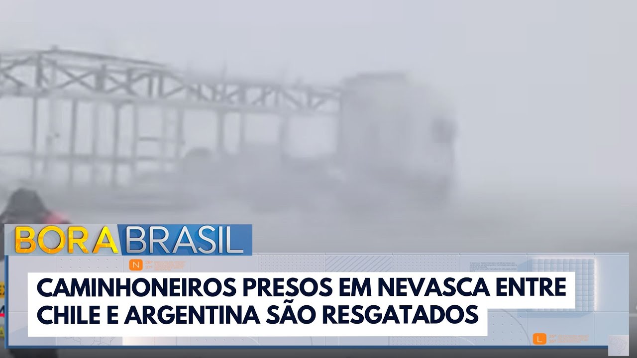 Caminhoneiros brasileiros presos em nevasca entre Chile e Argentina são resgatados