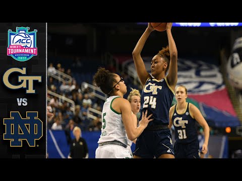 Acc Football Basketball 🏀 Georgia Tech vs. Notre Dame ACC Women's Basketball Highlights (2022)