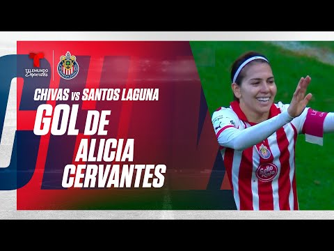 Goal Alicia Cervantes - Chivas Femenil vs Santos 8-1 | Telemundo Deportes