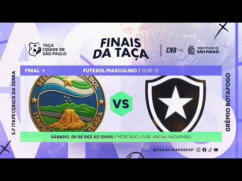 S.F ITAPECERICA DA SERRA x GRÊMIO BOTAFOGO F.C | Sub-13 Masculino | Taça São Paulo 2025 – AO VIVO