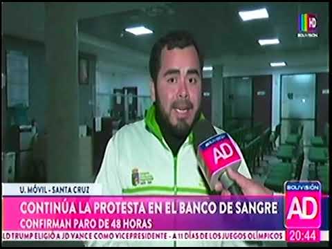 15072024 CONTINÚAN LAS PROTESTAS EN EL BANCO DE SANGRE POR LOS DESPIDOS BOLIVISION