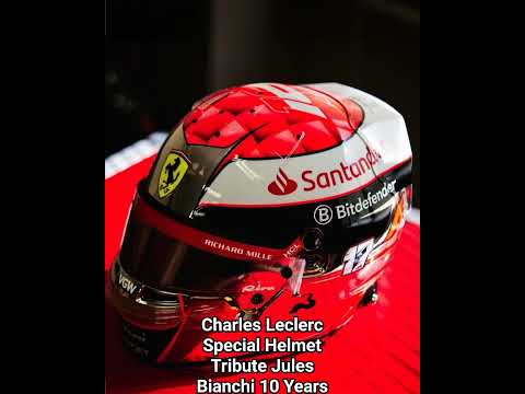 Charles Leclerc special helmet in tribute of Jules Bianchi #f12024 #views #subscribe #formulaone