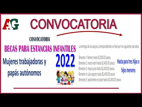 CONVOCATORIA BECAS PARA ESTANCIAS INFANTILES 2022