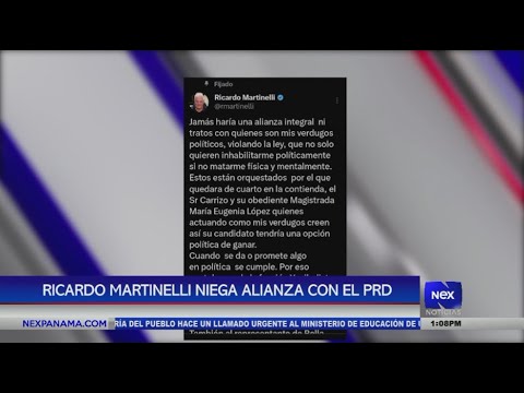 Ricardo Martinelli niega alianza con el PRD