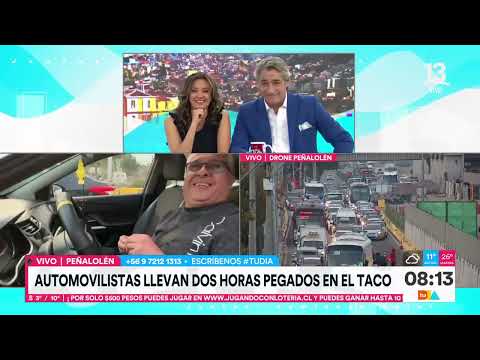 Gigantesco taco en Peñalolén tras accidente automovilístico | Tu Día | Canal 13