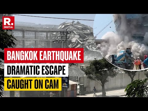 Bangkok Earthquake: Dramatic Escape Caught On Cam As Tall Building Collapses