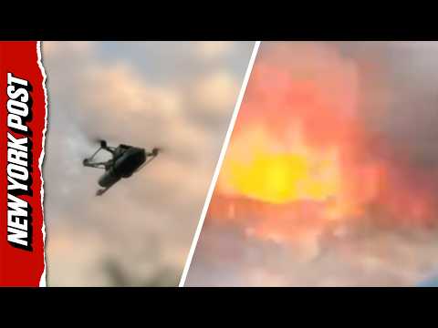 New Footage Shows Alleged Russian Drone Attack on Ukrainian Position in Kharkiv