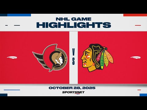 NHL Highlights | Senators vs. Blackhawks - October 28, 2025