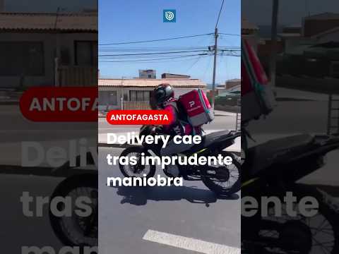 Delivery cae tras imprudente maniobra en Antofagasta