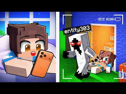 24 SAAT GİZLİCE ENTİTY 303'Ü İZLEDİM - Minecraft