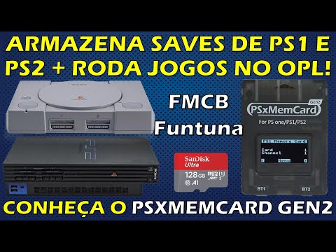 PSXMEMCARD GEN2 - MEMORY CARD INCRÍVEL QUE ARMAZENA SAVES DE PS1 E PS2 E RODA JOGOS NO OPL!