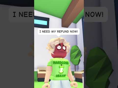 WHEN THE VEGAN IS UNBEARABLE ON ADOPT ME!🤣 #adoptme