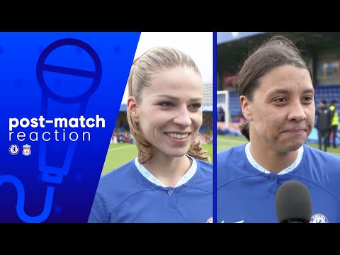 Melanie Leupolz and Sam Kerr react to victory over Liverpool!