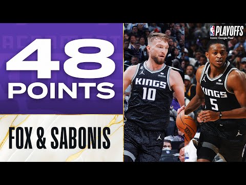 De'Aaron Fox (24 PTS) & Domantas Sabonis (24 PTS) Combine for 48 Points In Kings Game 2 W! video clip