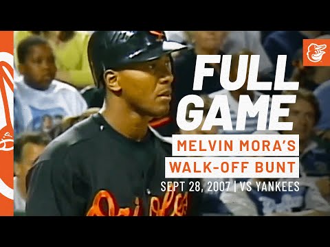 Melvin Mora's Walk-Off Bunt Wins it for O's | Orioles vs. Yankees: FULL Game video clip