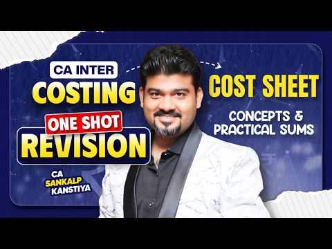 COST SHEET : ONE SHOT REVISION CA INTER By CA Sankalp Kanstiya