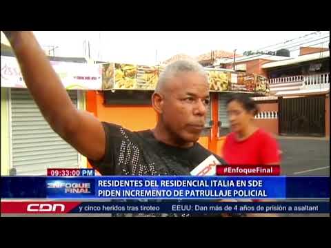 Residentes del residencial Italia en Santo Domingo Este piden incremento de patrullaje policial