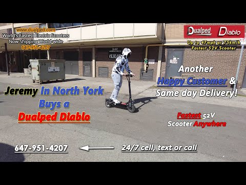 Jeremy Bought a Dualped Diablo & Loving It! Fastest 52V Scooter Anywhere!
