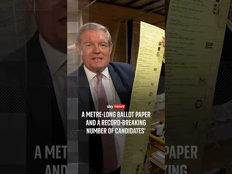 A metre-long ballot paper and a record-breaking number of candidates'