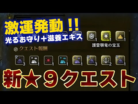 光るお守りと滋養エキスを同時入手できる『暴れん坊、ここに極まれり』★9護竜アンジャナフ亜種は『激運』で護石が追加入手可能!!!【モンハンワイルズ】