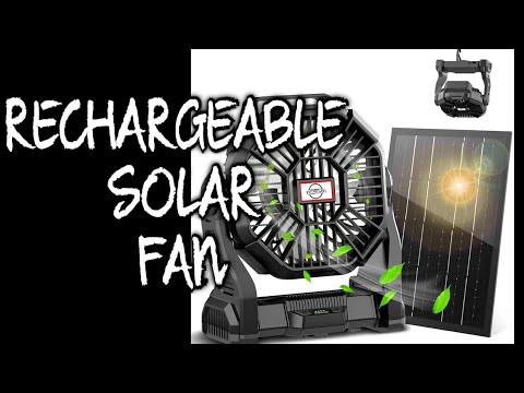 CONBOLA Solar Powered Fan- Great For All Power Outage Situations