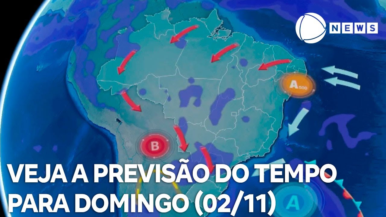 Veja a previsão do tempo para domingo 0211