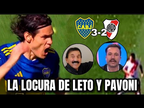 Locura de Leto y Pavoni Boca vs River 3-2 Copa de la Liga Profesional