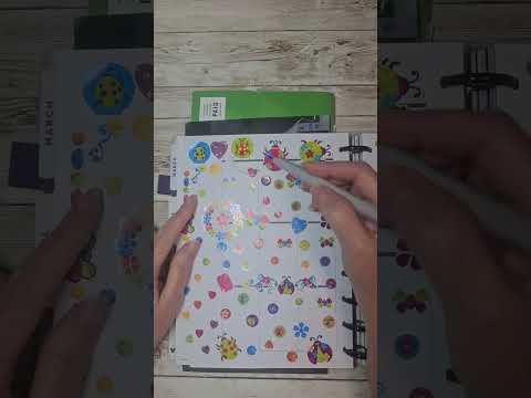 Scrapbook junk journal spread with some old, random sticker books from Michaels. #junkjournal
