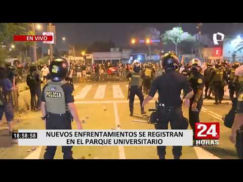 Manifestantes se enfrentaron a la policía en Parque Universitario