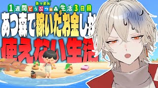 【あつ森】1週間あつ森で稼いだ金額しか使えない生活～3日目～【新人vtuber / 弐十】