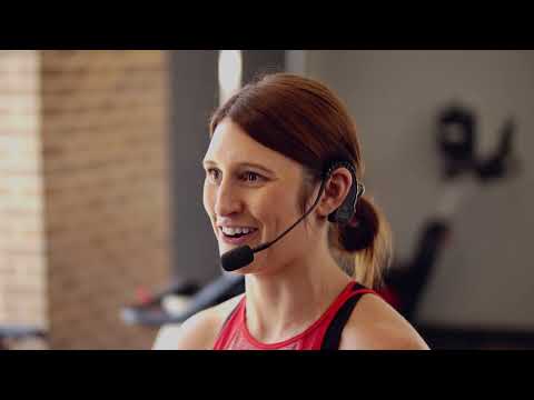 The EVO Cableless Headset Mic System for on-the-go fitness instructors by Galaxy Audio