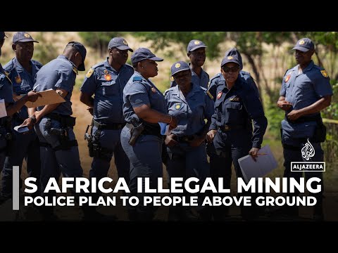 South Africa illegal mining standoff: Police plan to bring hundreds of people above ground