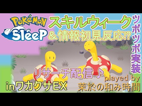 ツボツボ実装！&性能情報の初見反応！【#ポケモンスリープ】スキルウィーク！ワカクサ本島EX７５％Plus+所持。無課金な中堅勢？によるPokémonSleepのんびりリサーチ実況♪