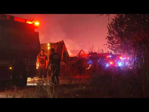 <strong>Multiple</strong> crews battled an overnight fire <strong>in</strong> the water-starved community of Sand Branch
