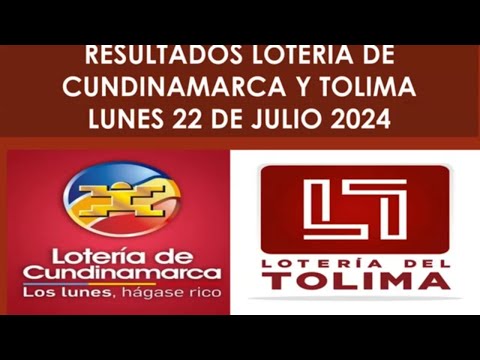 RESULTADOS PREMIO MAYOR DE LA LOTERIA DE CUNDINAMARCA y TOLIMA HOY LUNES 22 de Julio 2024